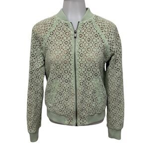 Victoria Beckham Mint Green Bomber Jacket Size XS
